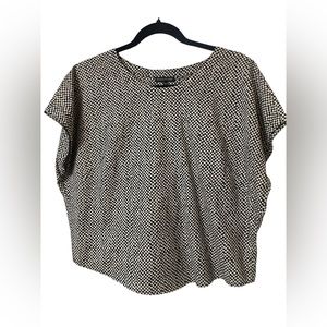 Eileen Fisher cotton top, size small with a hidden pleat at the back.